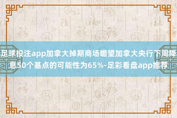 足球投注app加拿大掉期商场瞻望加拿大央行下周降息50个基点的可能性为65%-足彩看盘app推荐