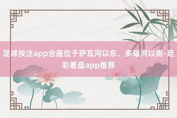 足球投注app合座位于萨瓦河以东、多瑙河以南-足彩看盘app推荐